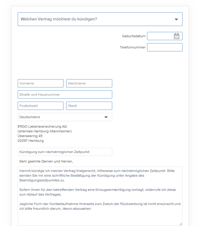 ERGO Lebensversicherung kündigen! So zahlt es sich richtig aus!